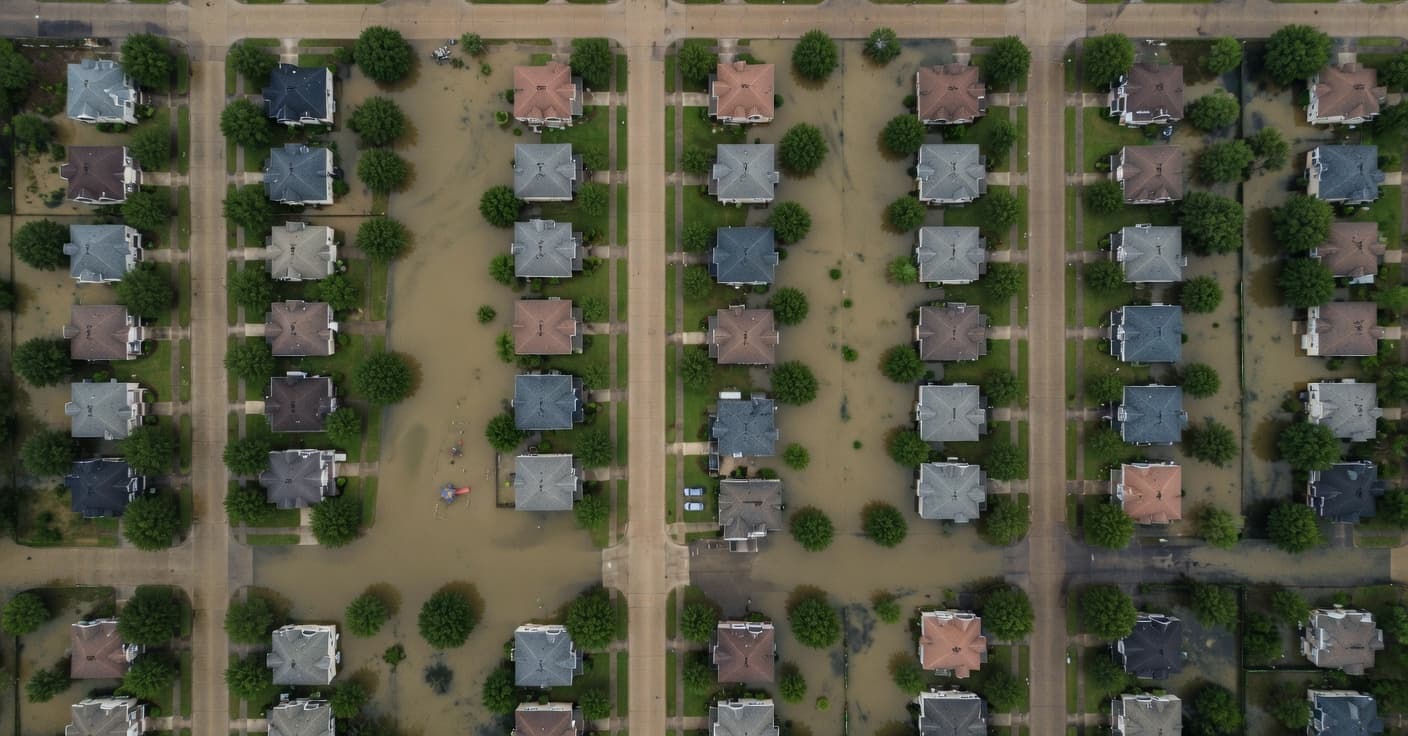 Water damage restoration in a Houston home